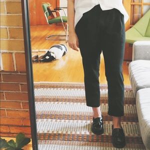 Oak + Fort Black Cropped Pant